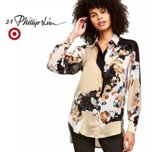 3.1 Phillip Lim for Target Floral Long Sleeve Blouse